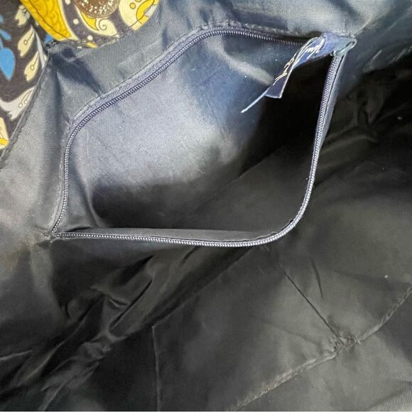 Vera Bradley Ella Blue Elephant Print Tote Bag 16x11 - Picture 13 of 16